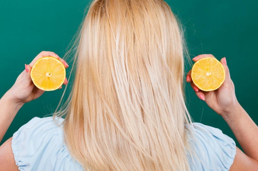 осветление волос с помощью лимона