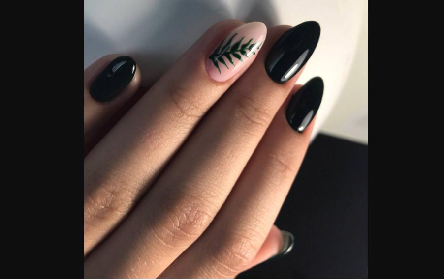 дизайн ногтей с черным цветом