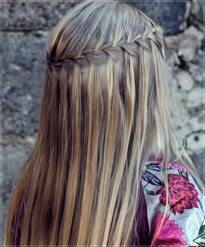 коса водопад на прямые волосы